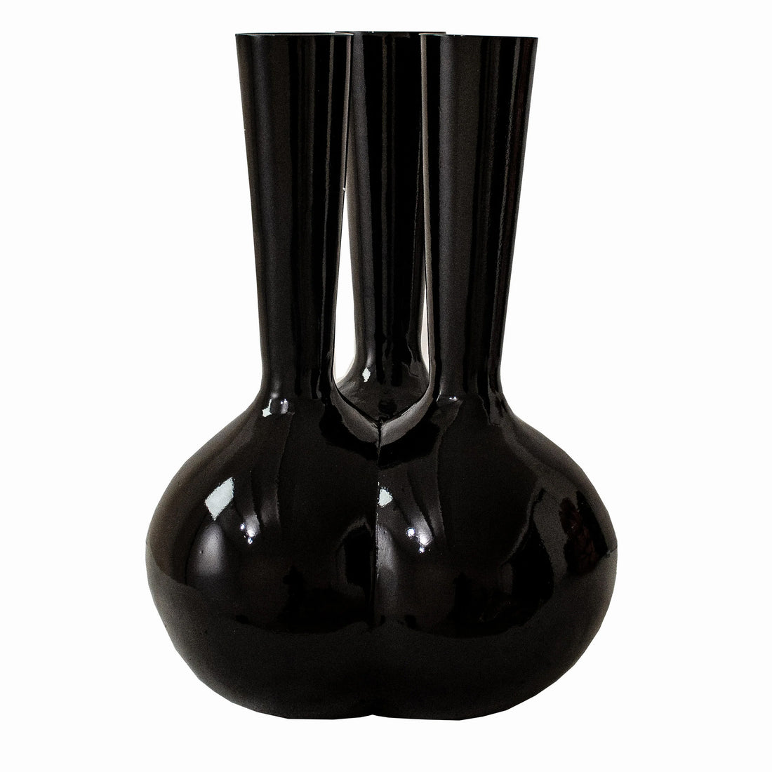 Metal Vase BETSY Black H 46cm