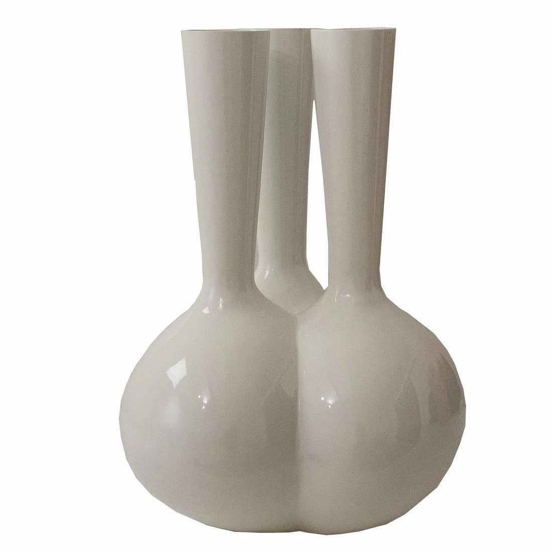 Metal Vase BETSY White H 46cm