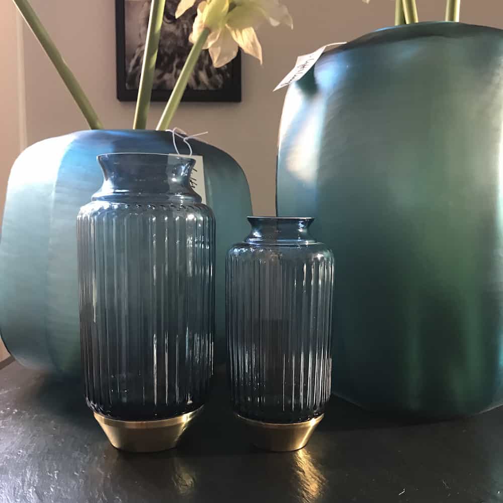 Vase Dekoration in Blau und Türkis