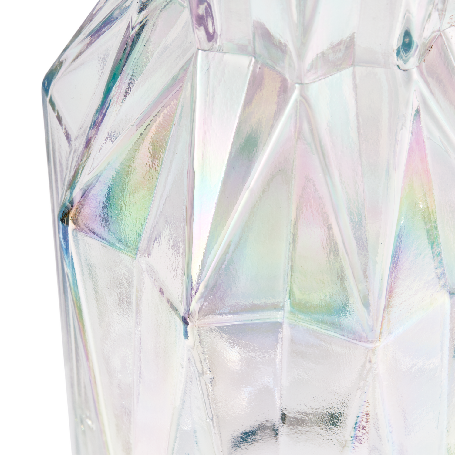 Pols Potten Glass Folds Vase in klarem Glas mit Farbspiel
