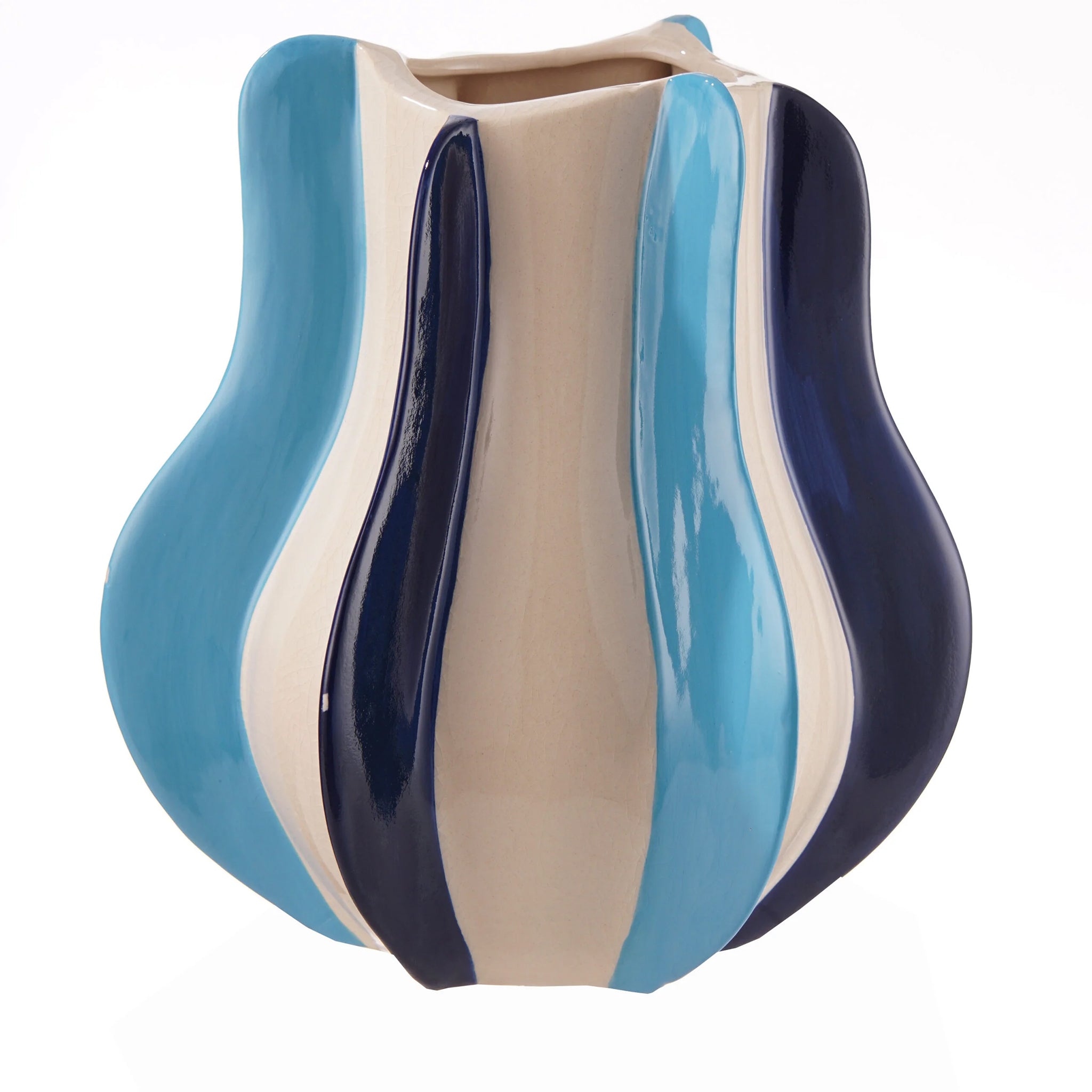 Vase HEMELS im Blaumix 24x22xH30 cm