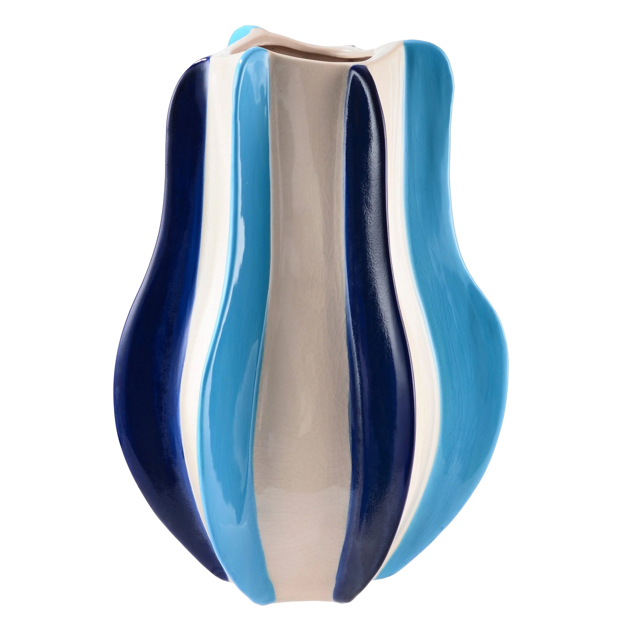 Vase HEMELS im Blaumix 25x22xH34 cm
