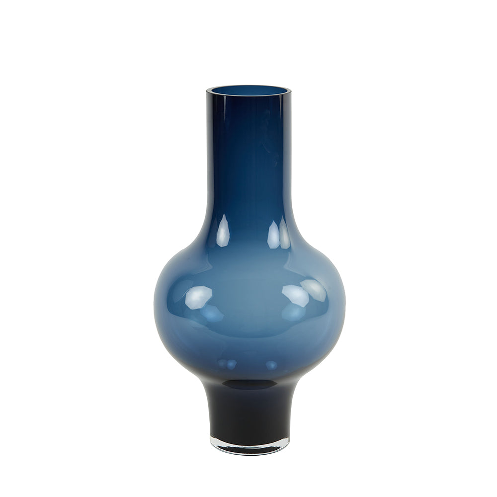 Vase KAELA Glas marine blau von Light and Living