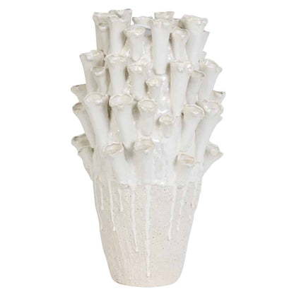 Vase KYRAL in creme, weiss