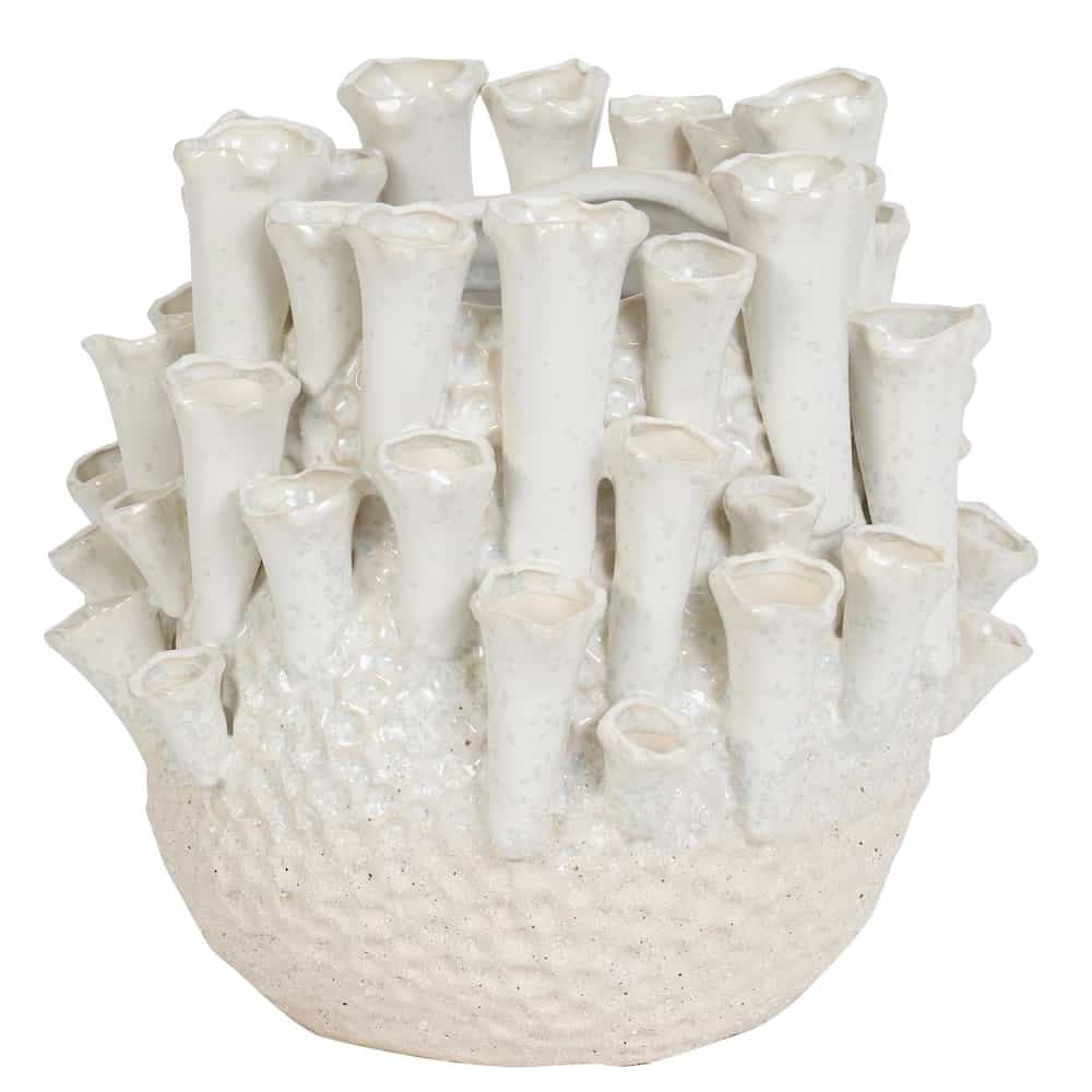 Vase KYRAL creme, weiss