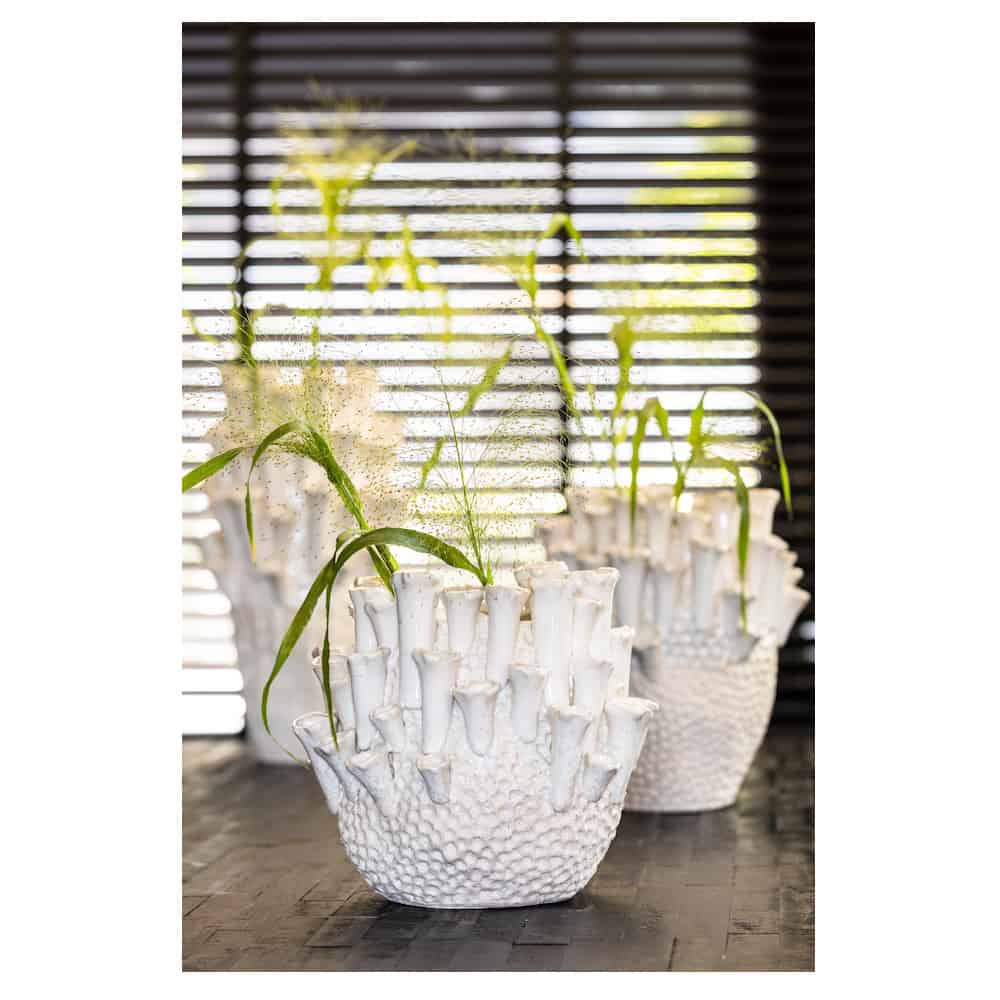 Vase KYRAL creme, weiss/ 28,5cmx46,5cm