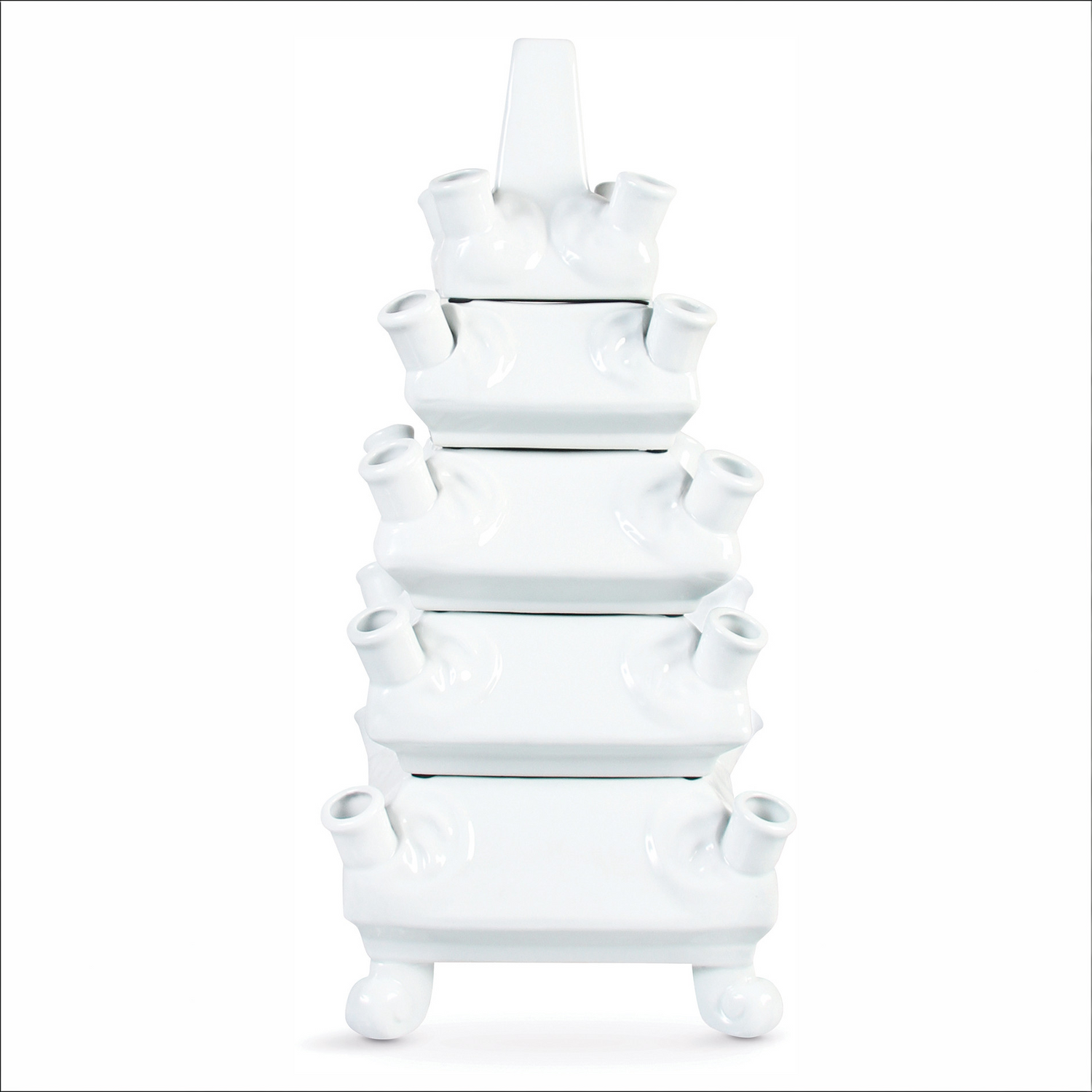 Vase Layer White – Zeitlose Designvase aus Porzellan