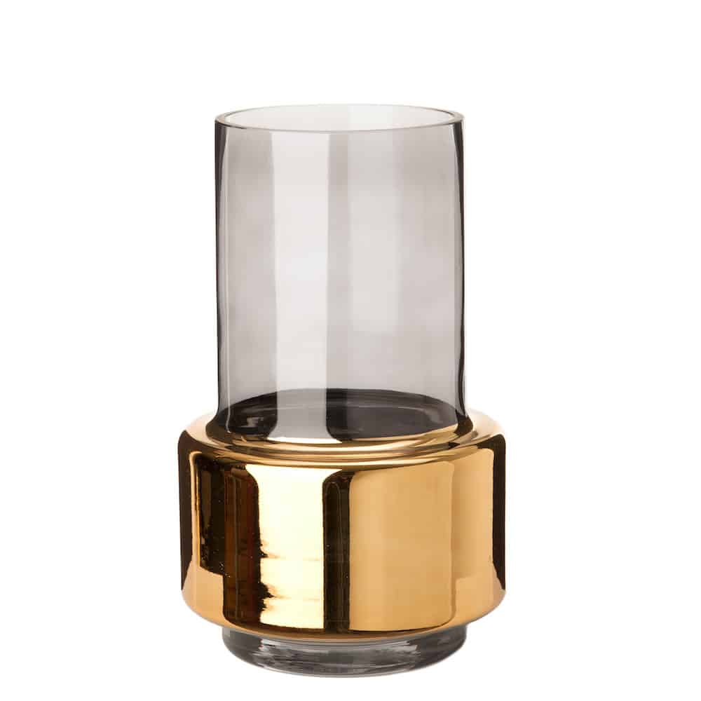 Vase LOBBY smoke-gold H25,5 cm