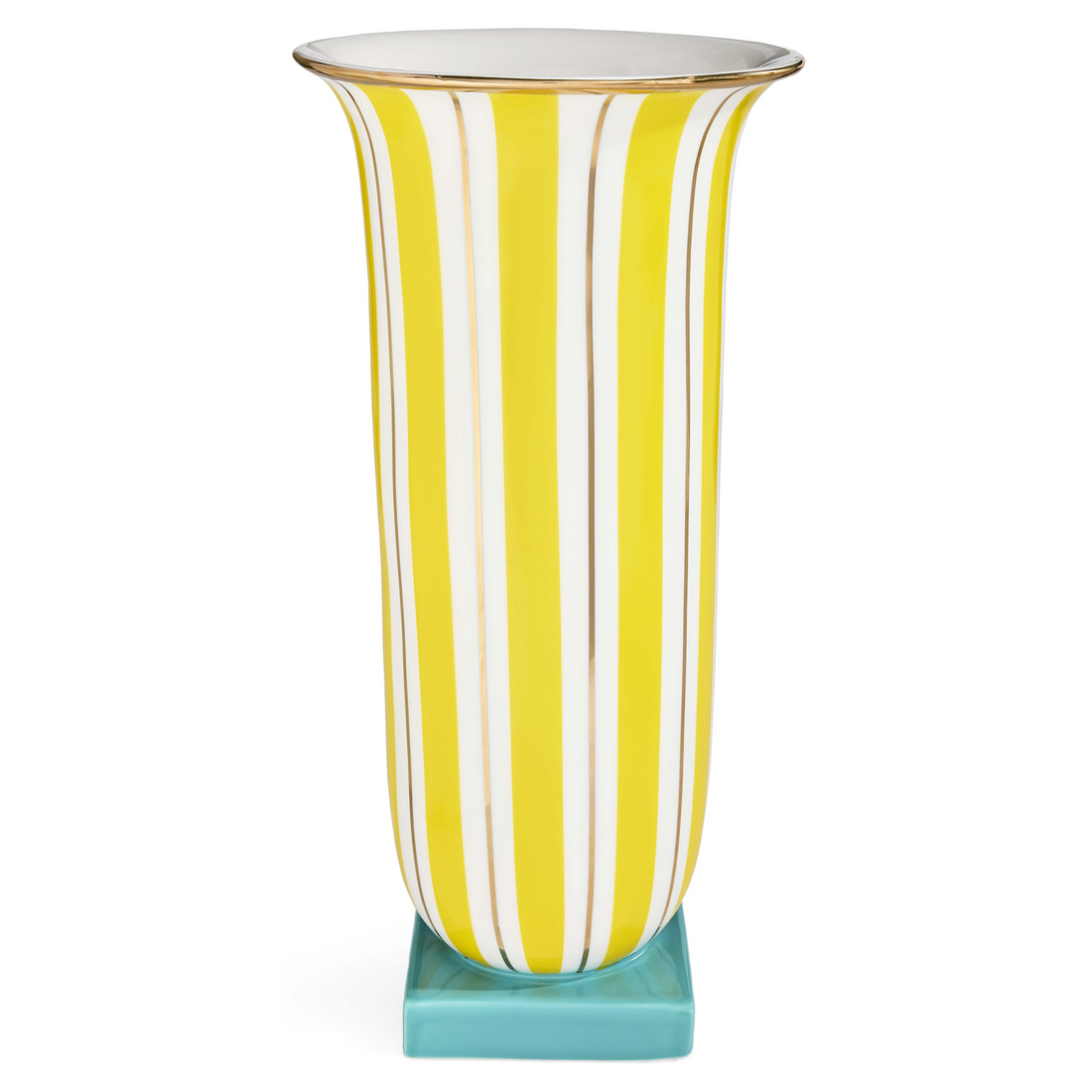 Elegante Portofino Vase von Jonathan Adler mit Streifenmuster.