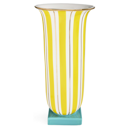 Elegante Portofino Vase von Jonathan Adler mit Streifenmuster.