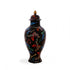 Vase mit Deckel SNAKES schwarz/bunt  Ø19,5x46,5 cm