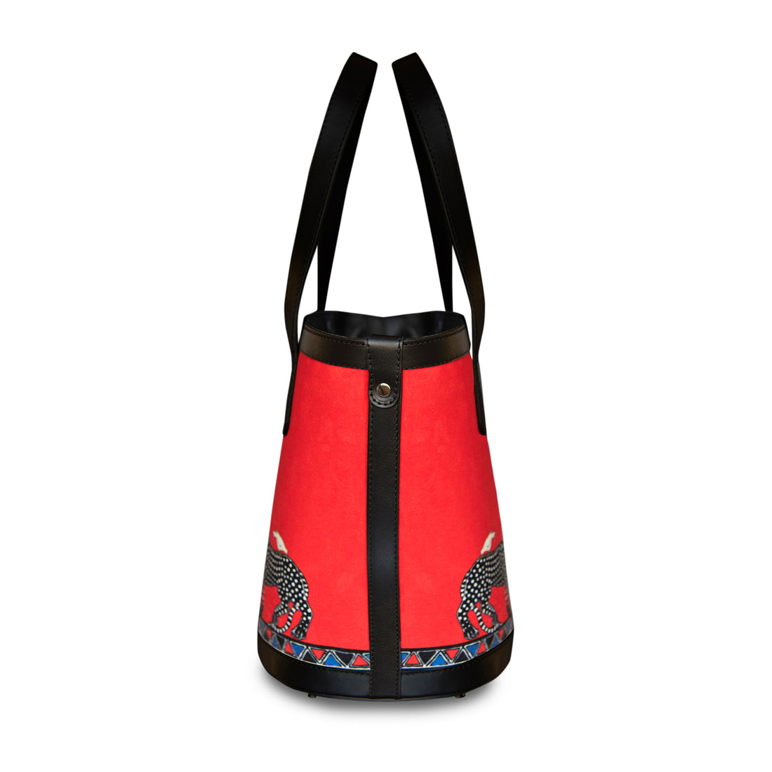 Velvet BUCKET BAG in Rot von Ortigia Sicilia