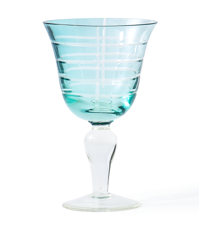 Weinglas CUTTINGS aqua-blau