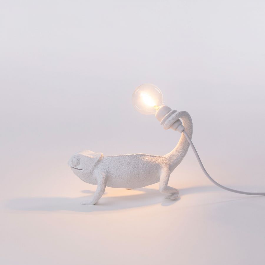 Tischlampe CHAMELEON weiß mit USB