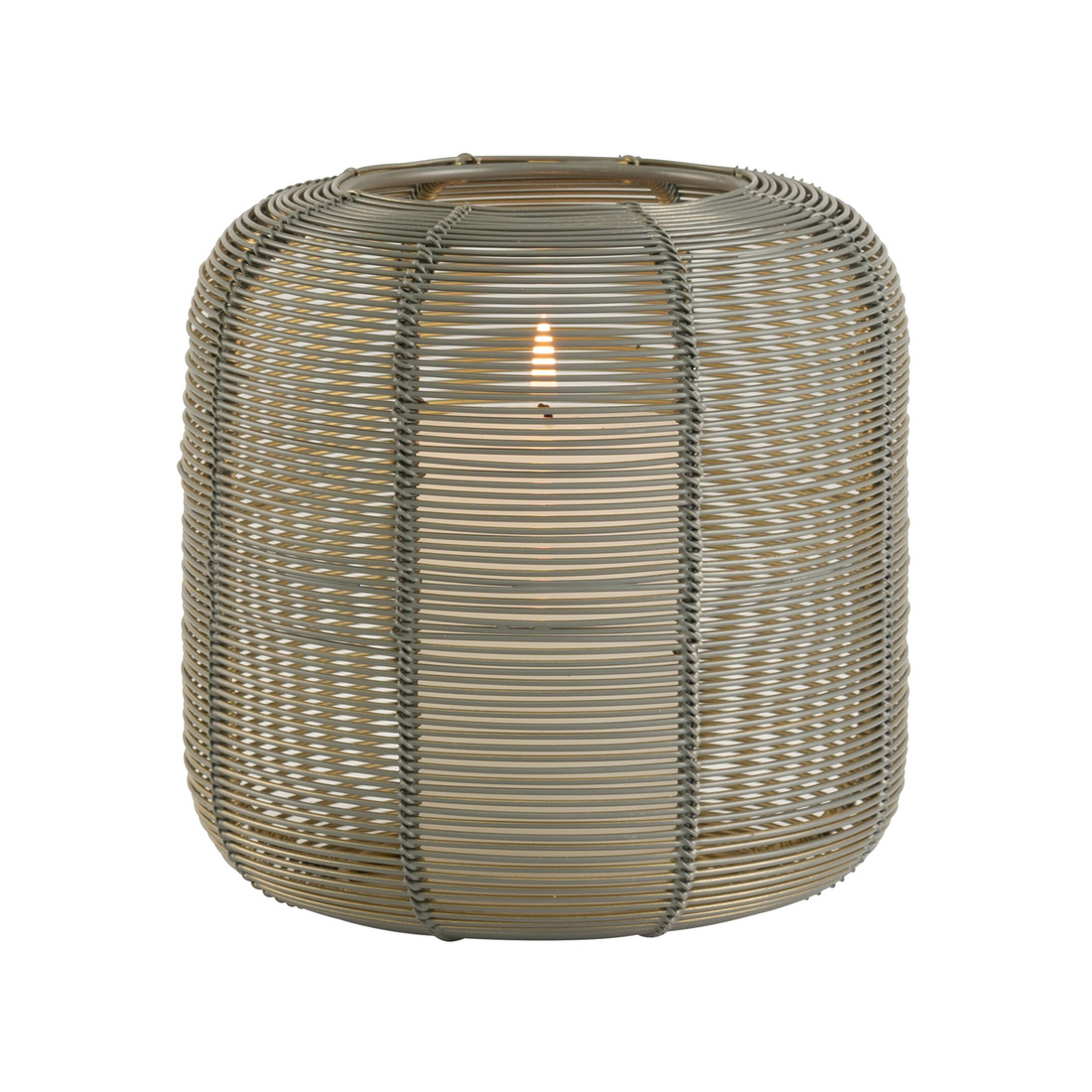 Knokke Windlicht in Grau und Gold
