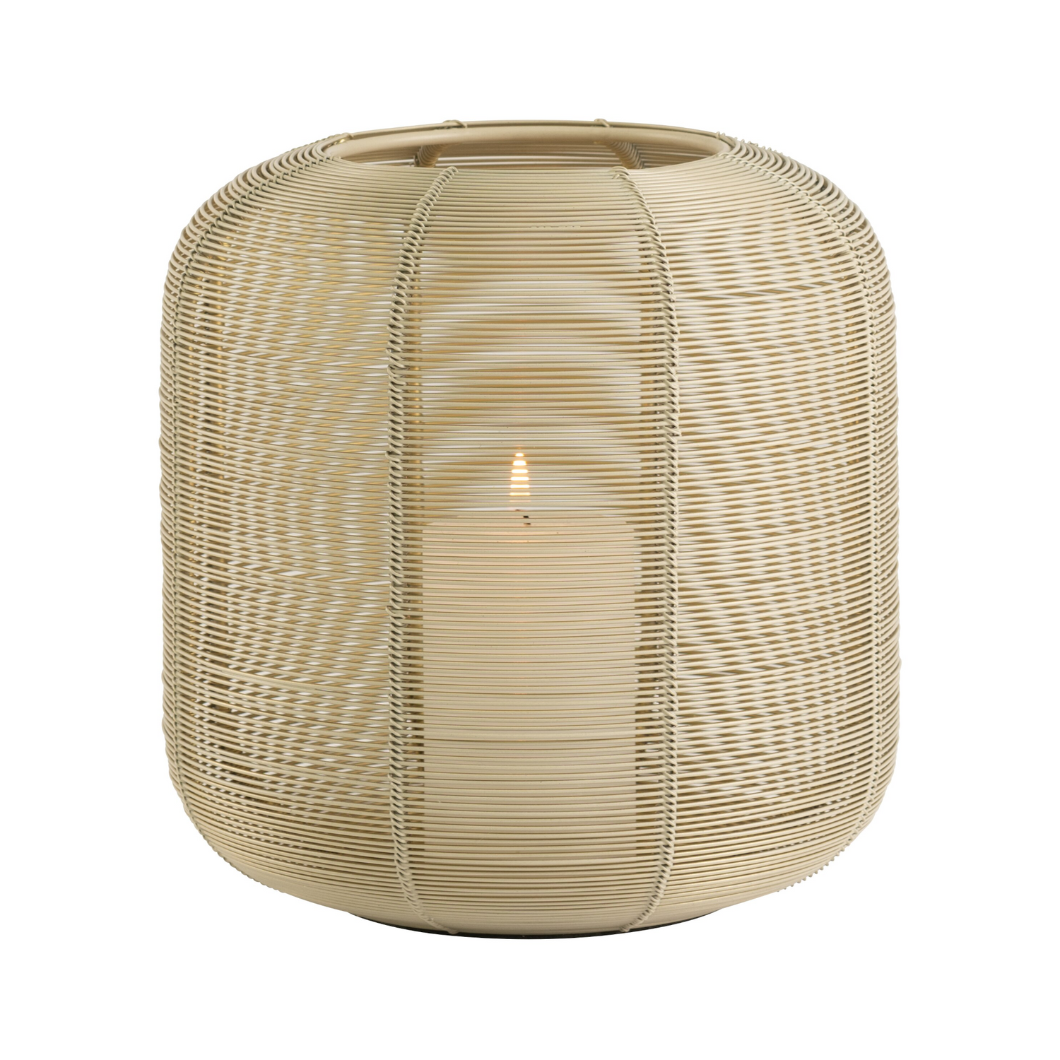 Knokke Windlicht in Sandstone und Gold
