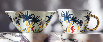 TAZZA WONKY und Bowl WONKY aus Porzellan von der Marke Ortigia Sicilia