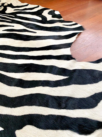 Kuhfell Teppich ZEBRA naturel