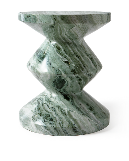 Marble Zig Zag Hocker dunkelgrün